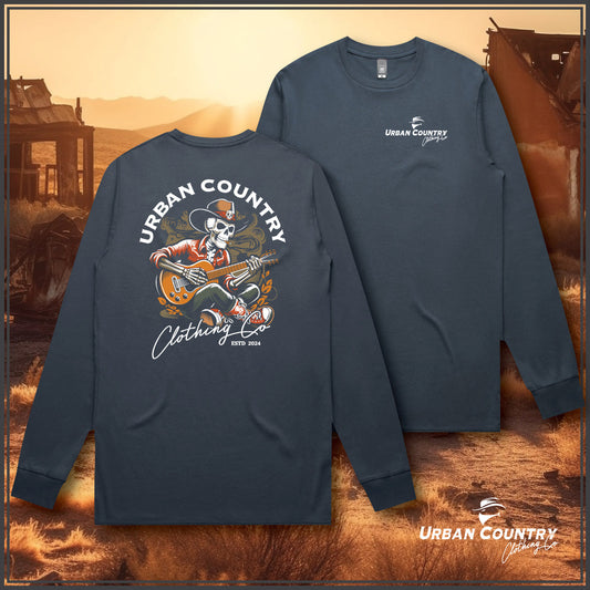 Mens Guitar Long Sleeve Tee