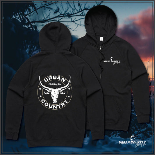 Mens Longhorn Zipped Hoodie